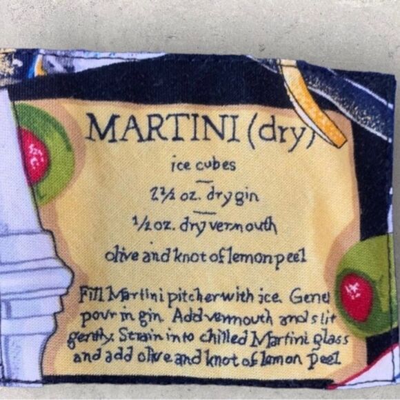 Retro PTNY Denim Jacket Women’s XL Patchwork Martini Cocktail Festive Novelty - Picture 6 of 8